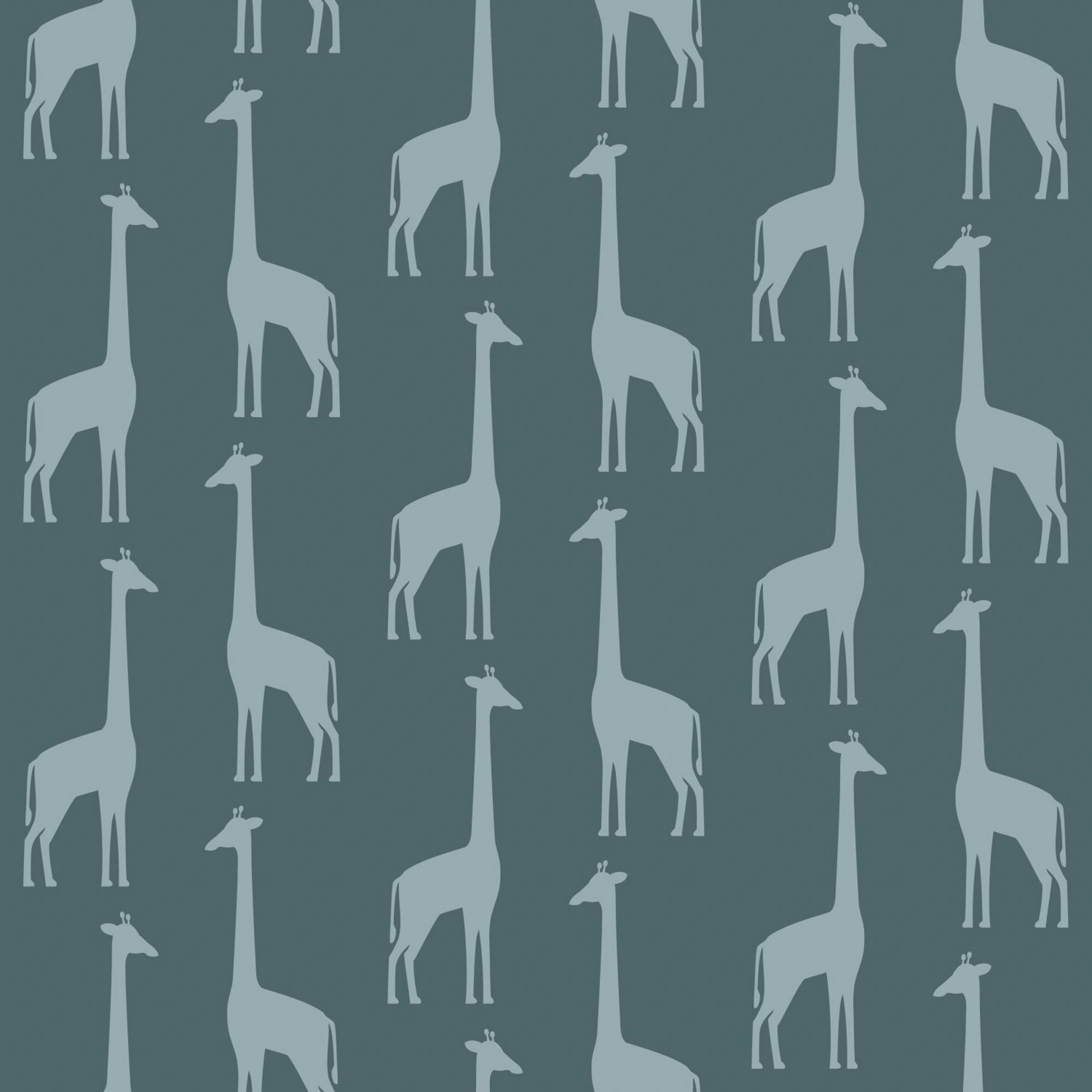 Giraffen Tapete Skandi dunkelblau grau 139061