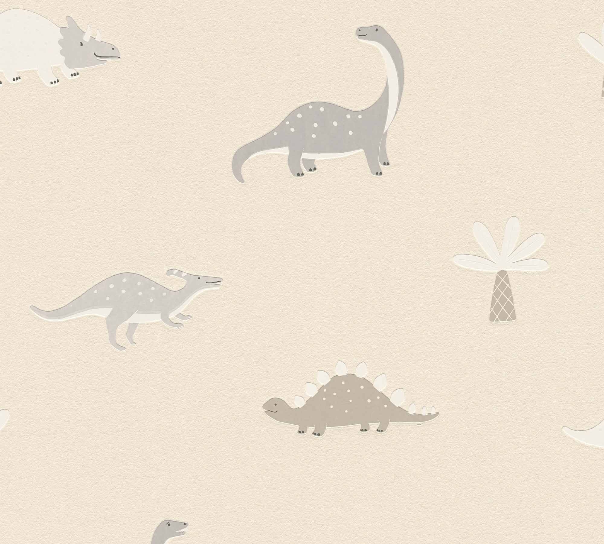 Tapete Dinotapete Dinosaurier beige 792573