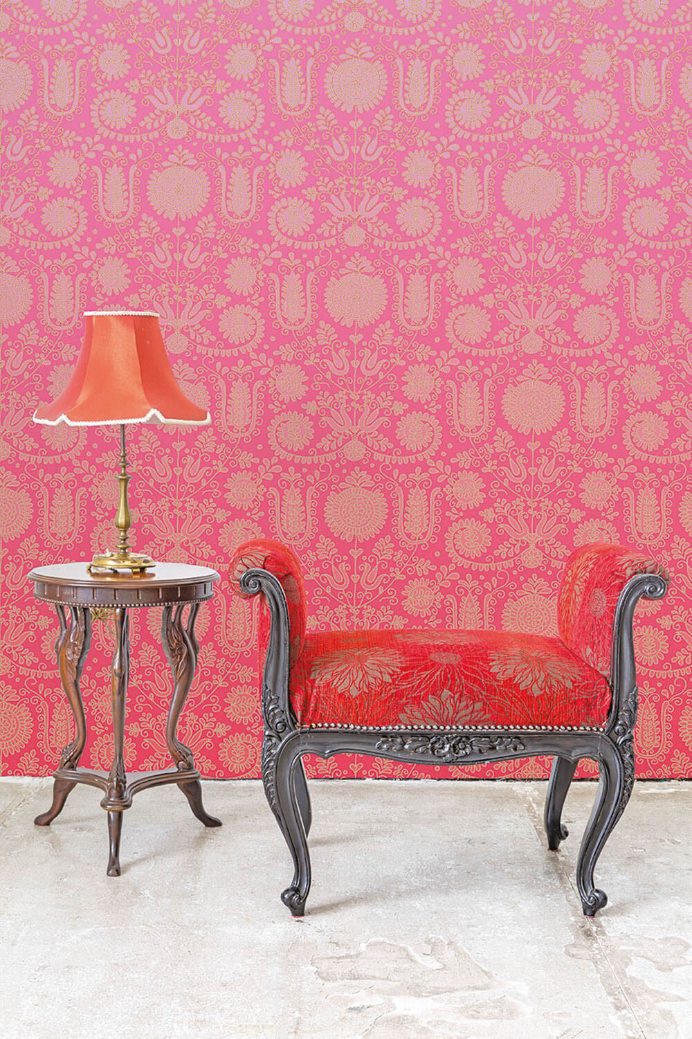 Wandbild Blumen Verzierungen Rosa-Rot-65-TD4076
