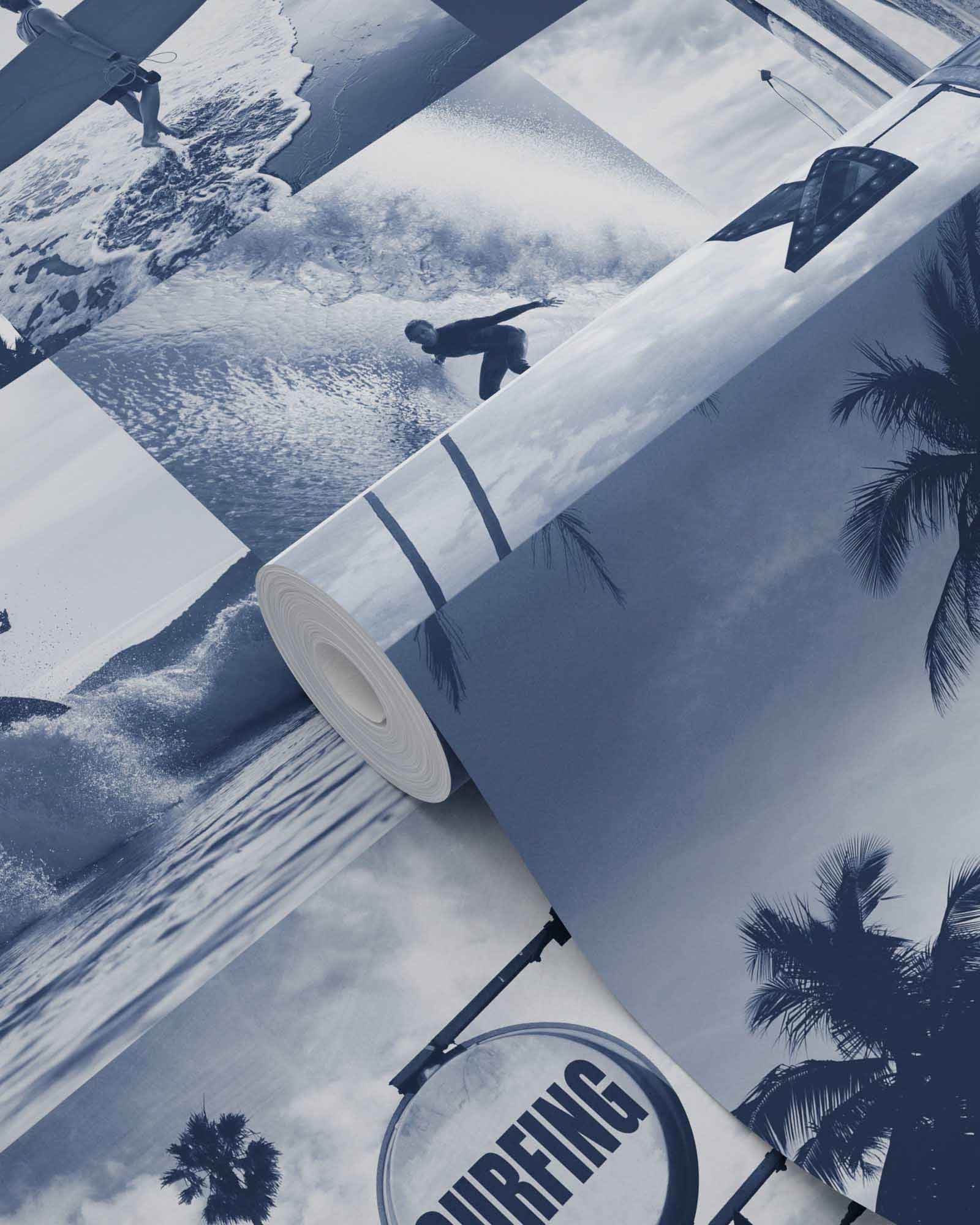 Surfer Tapete Fotomotiv dunkelblau Vlies 138954