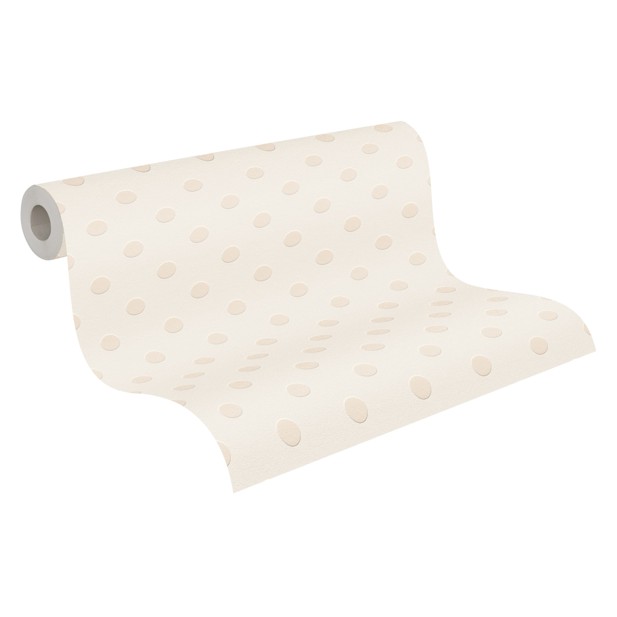 Tapete Punktetapete Kreise beige cremeweiß Vlies 363362