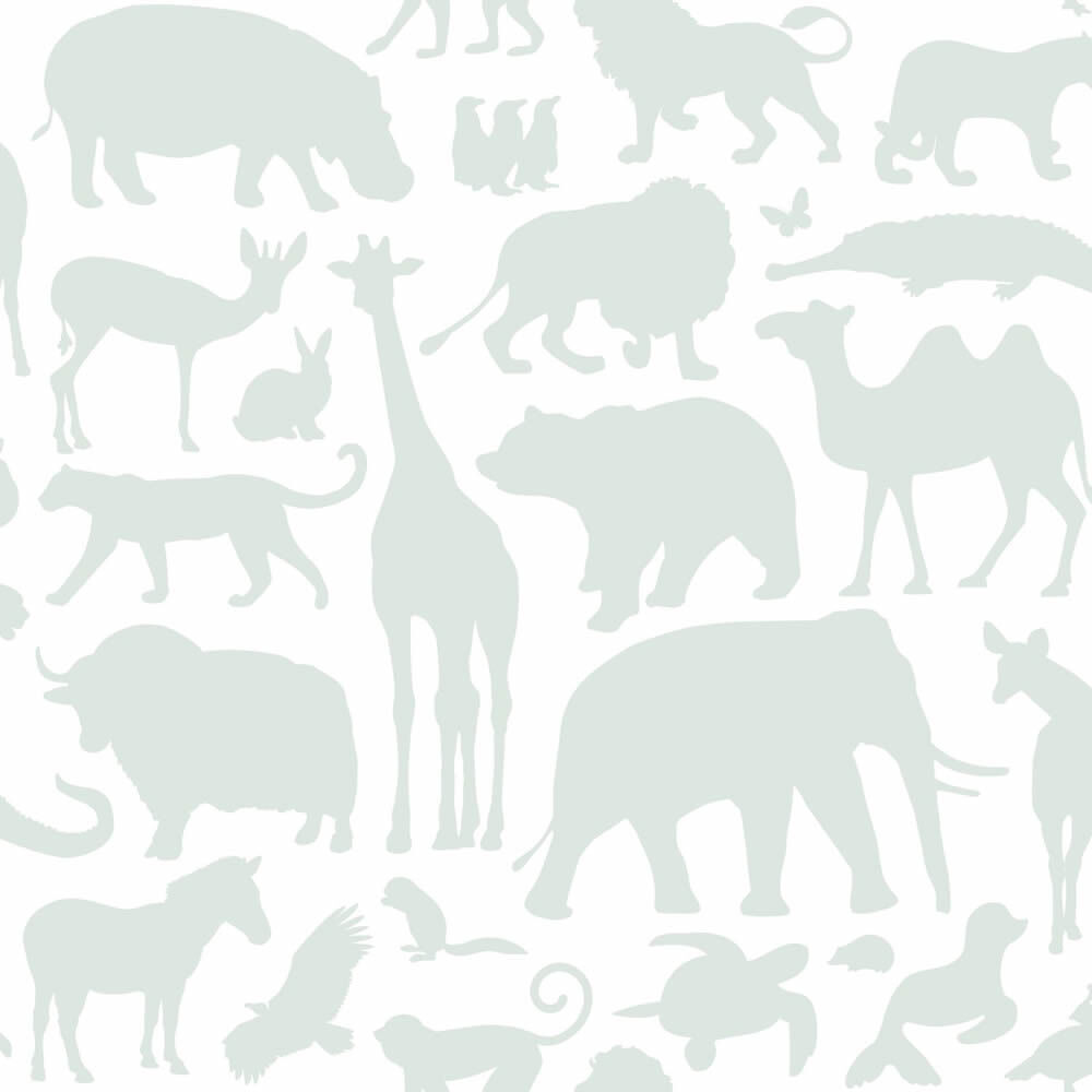 SALE 1 role Wallpaper animals mint-green