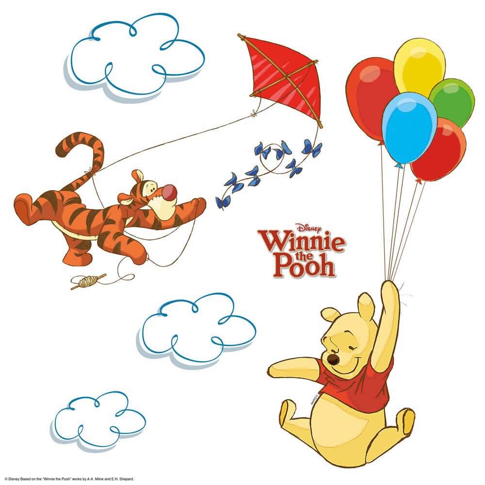 Fenstersticker selbsthaftend Winnie Pooh bunt-58-16403