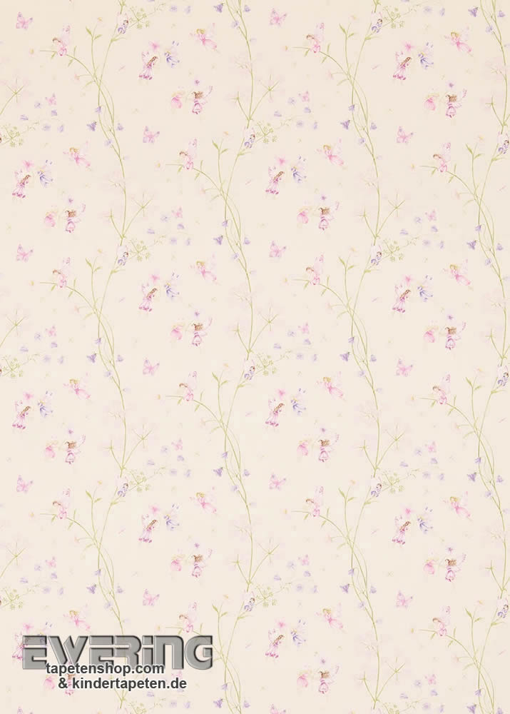 Märchen-Feen Beige Dekostoff