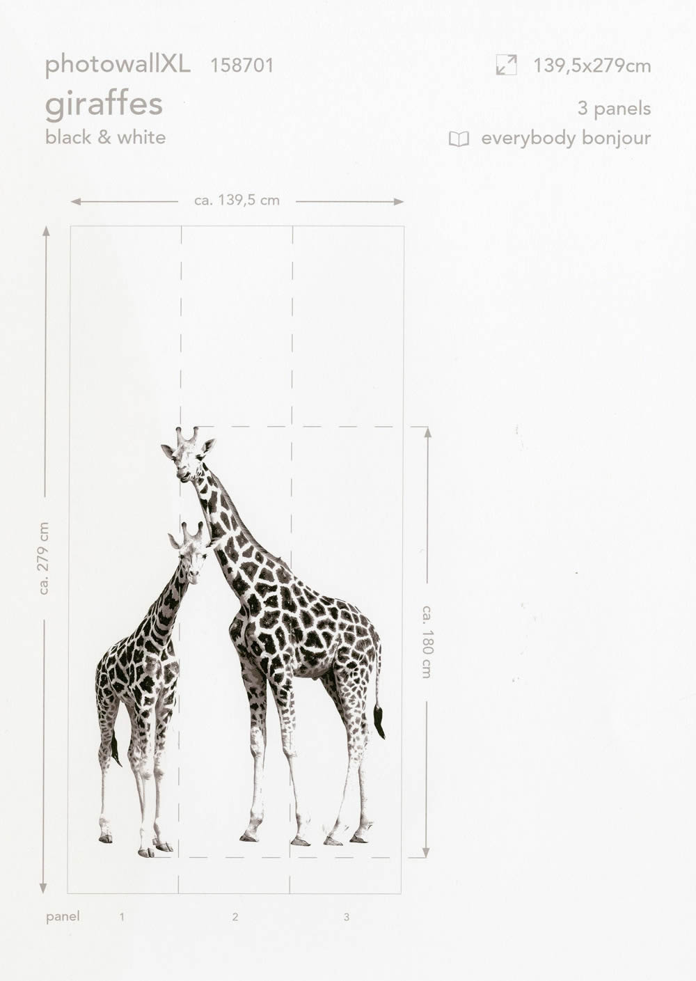 Mural Giraffes Xl-23-158701_2