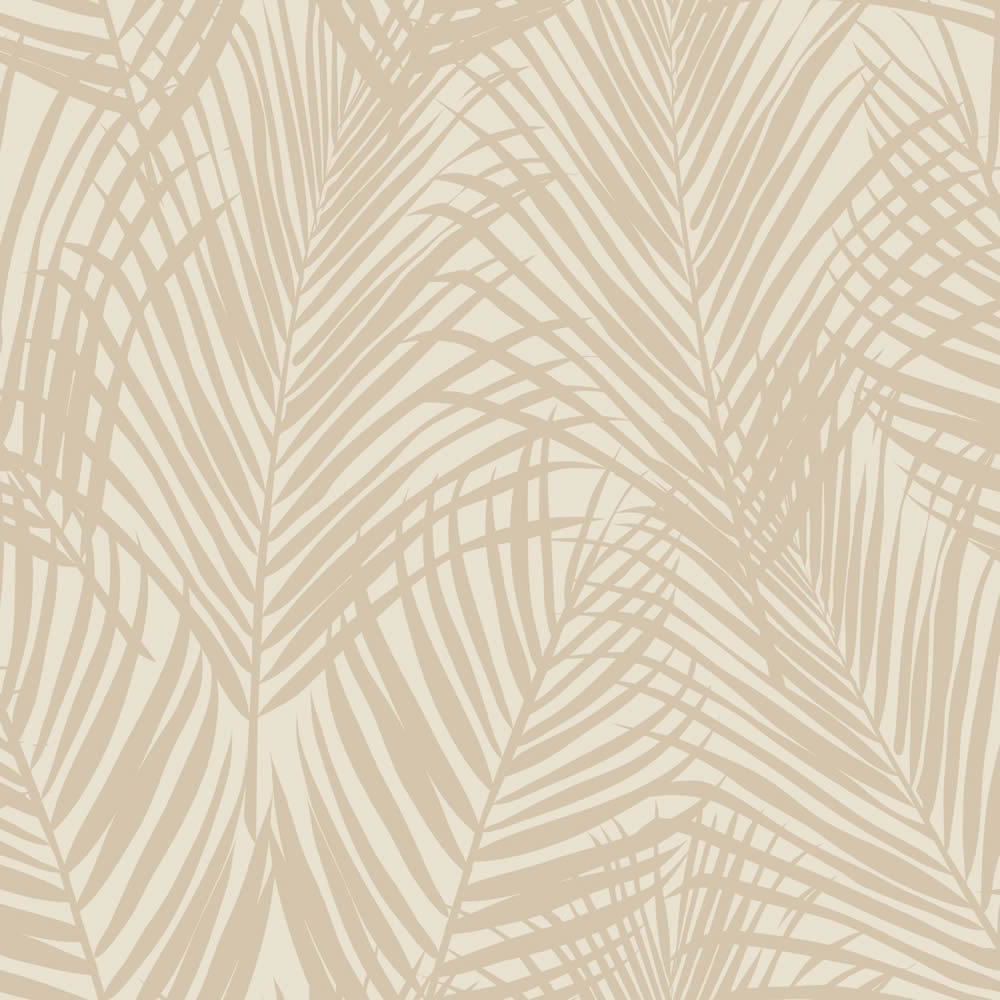 Non-woven wallpaper palm frond minimalist beige 139430
