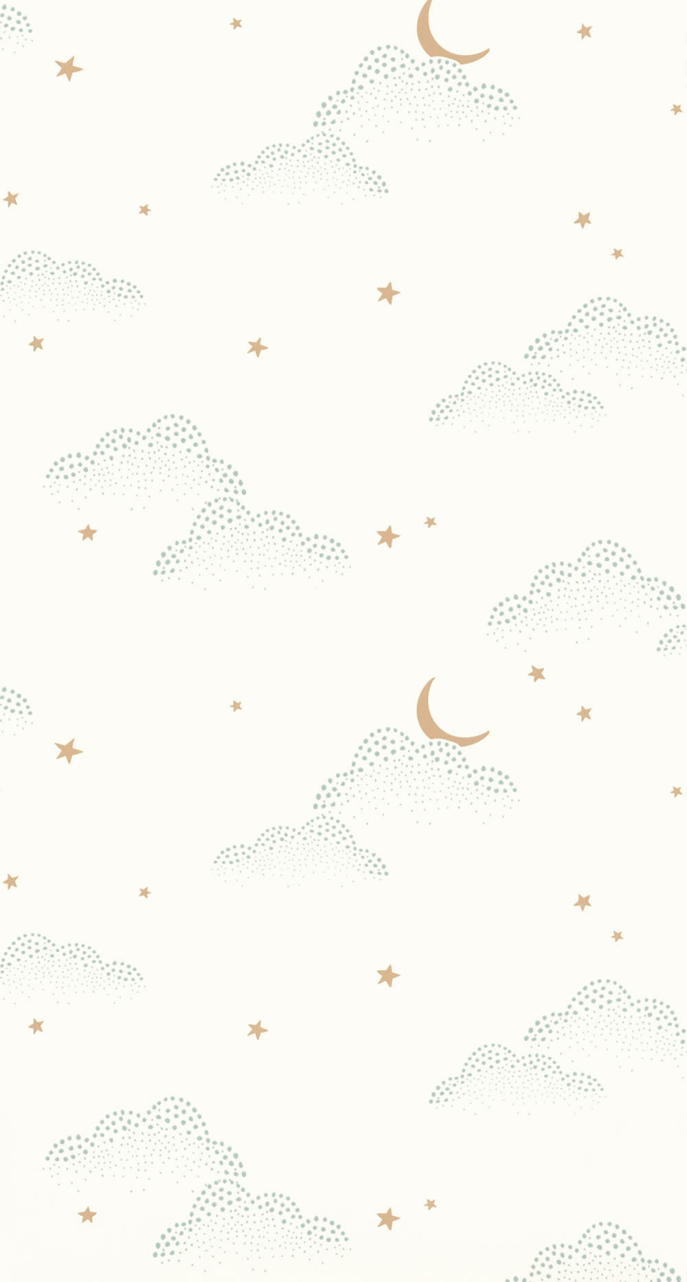 Sterntapete Wolken Japandi Stil PVC-frei Vlies weiß ADM103487002