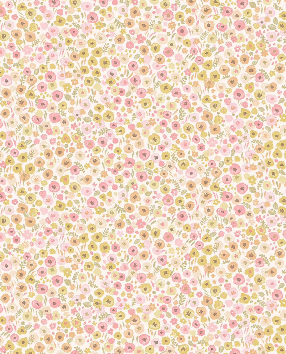 flower pattern nature motifs non-woven wallpaper pink and orange Explore Eijffinger 323062