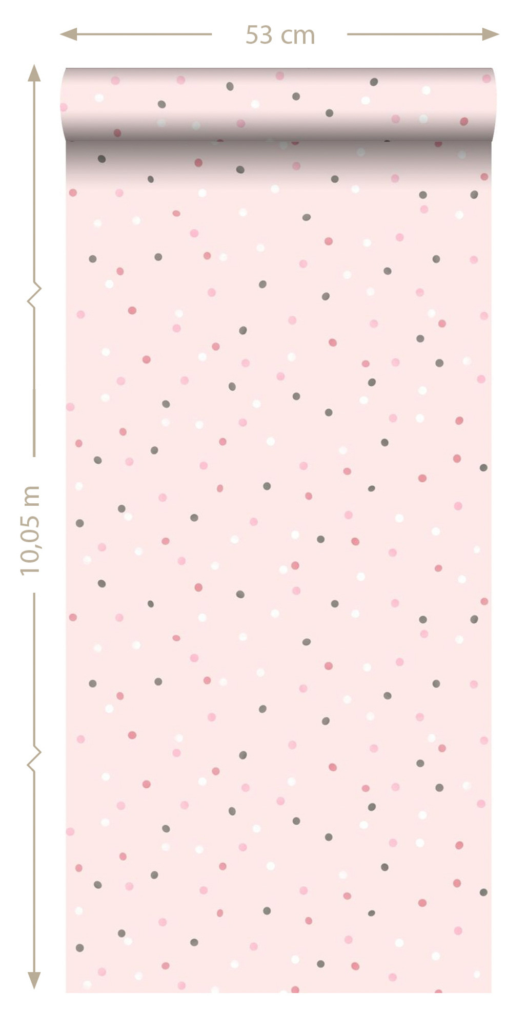 gepunktete Vliestapete Punkte rosa 139051