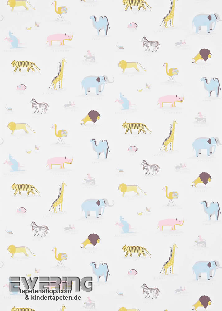 Papier Safari-Tiere Hell-Beige