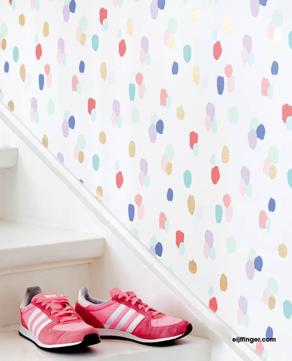 wallpaper white splashes of colour coloured non-woven-55-383599