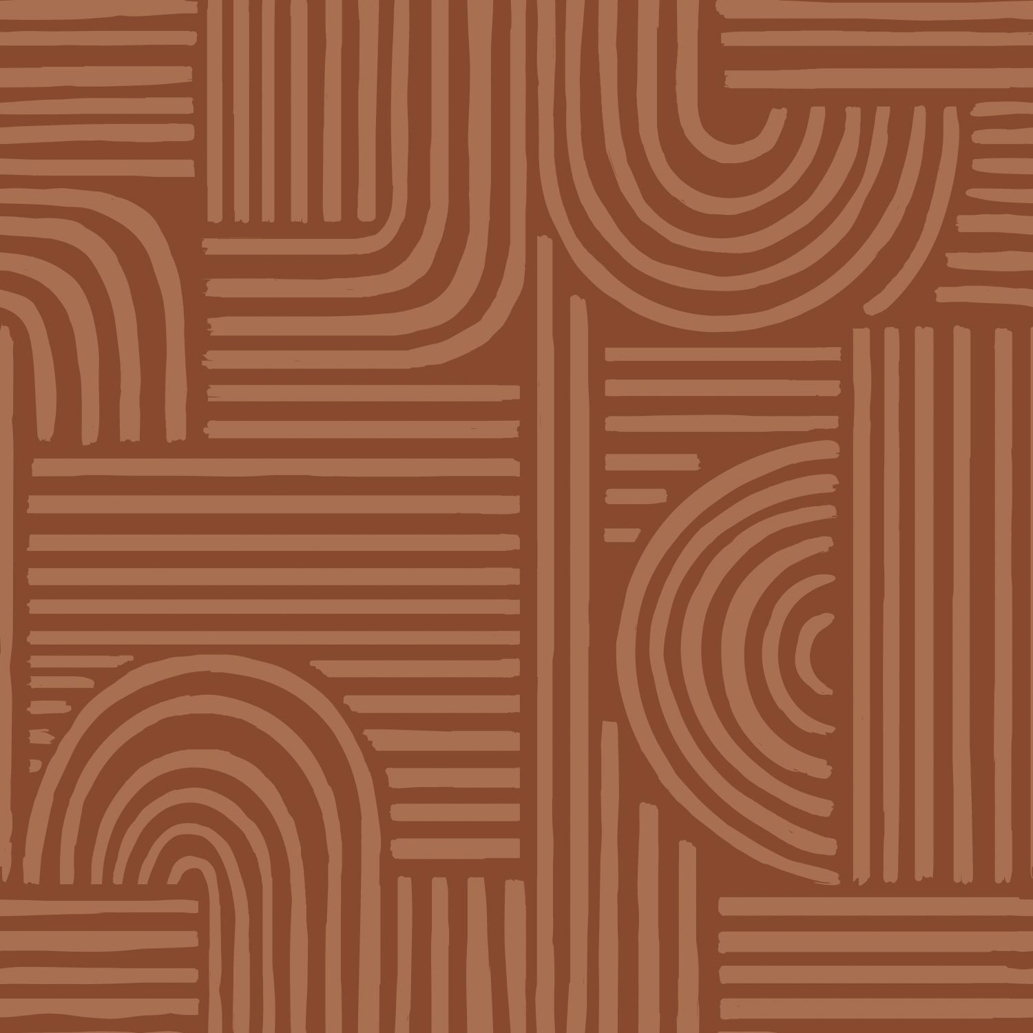 Tapete Grafik Tapete Boho Muster terracotta Vlies 139938