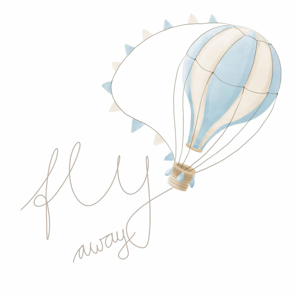 Leinwandbild Zeppelin blau über den Wolken DD129398 30 x 30 cm