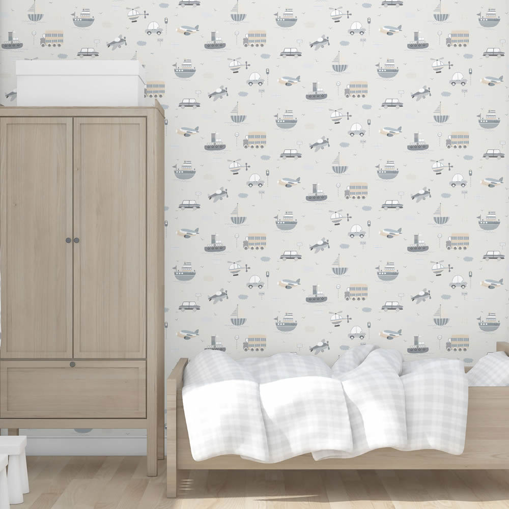 children's toys non-woven wallpaper gray Tiny Tots 2 Essener G78417-28-G78417.1M