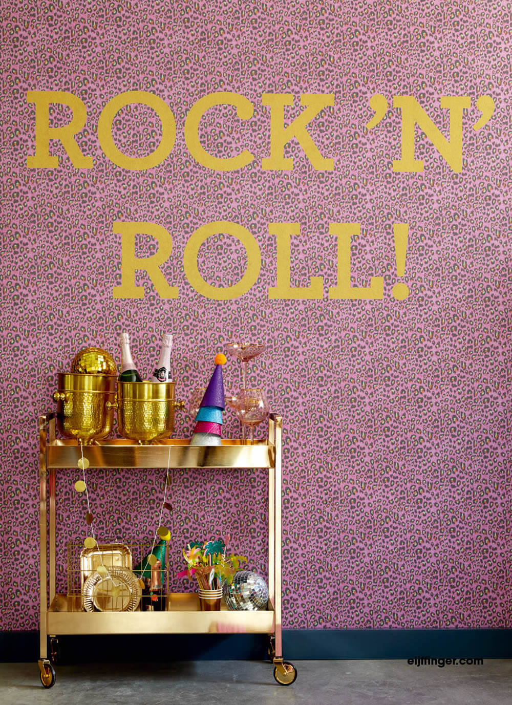 Rock N Roll mural Leopattern Pink-55-383601