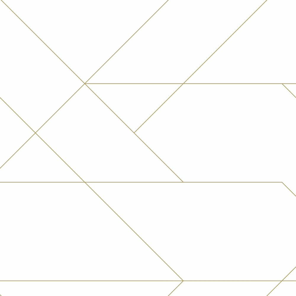 Tapete grafische Linien gold glänzend weiß Vlies 139143