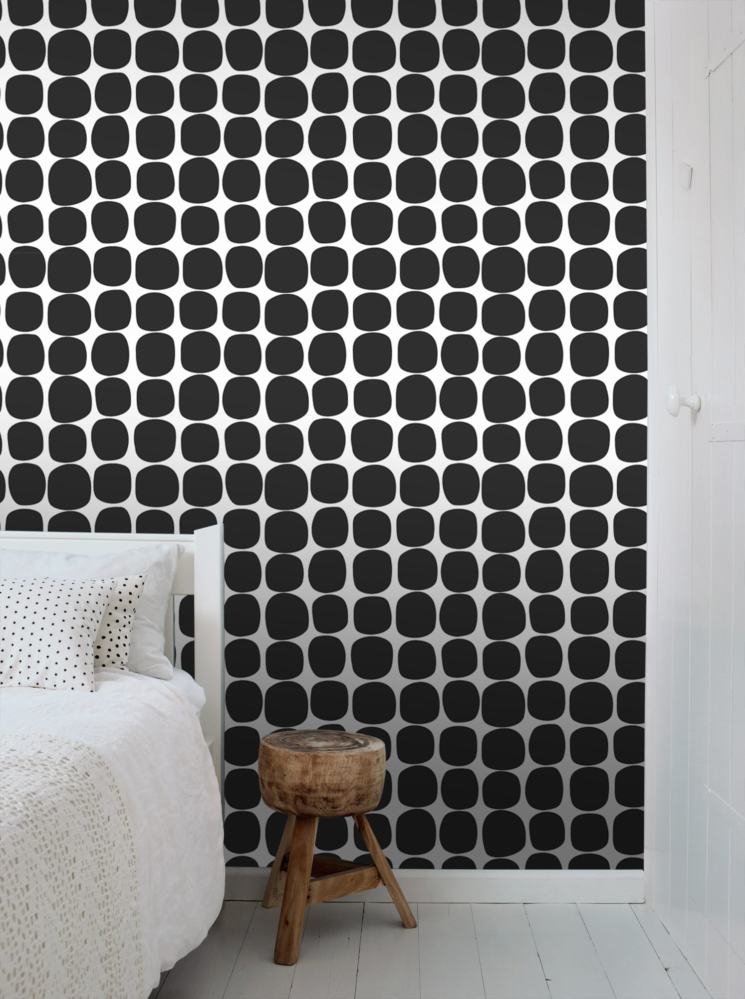Tapete Grafik Tapete Scandi Quadrate schwarz weiß Vlies 139090