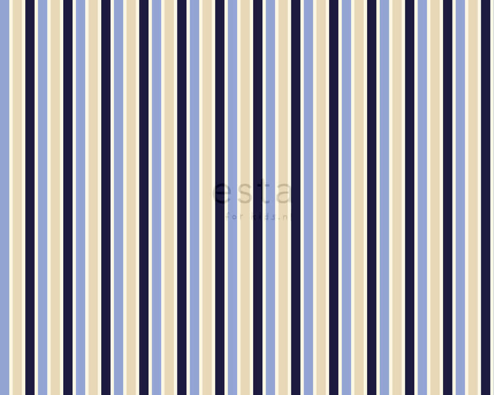 stripes Decoration Fabric Children's Room Blue