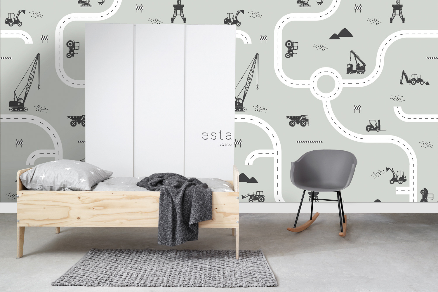 Wandbild Baustelle Straßen mint 200 x 279 cm 159058