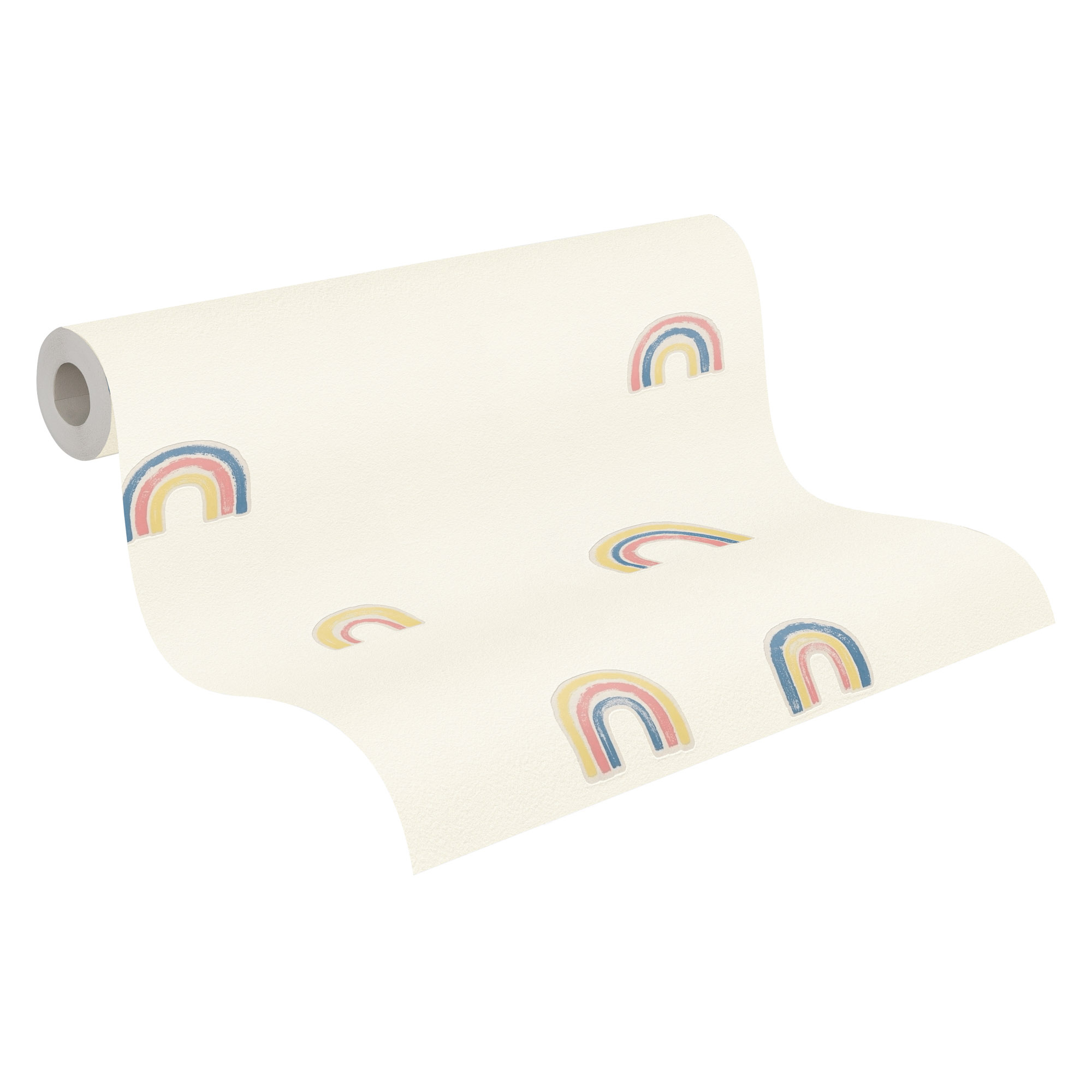 Tapete Regenbogentapete cremeweiß Vlies 792594