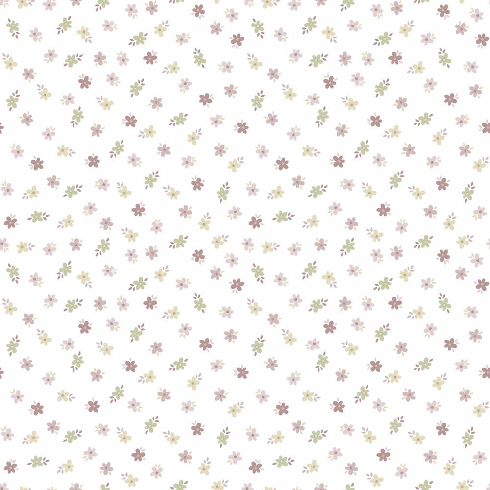 Vliestapete Blumenwiese Natur rosa beige weiß 014844
