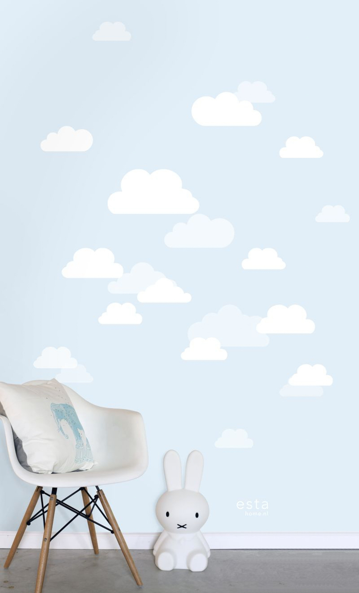 Wandbild Wolken hellblau 200 x 279 cm 158842