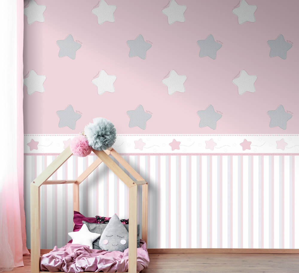 Tapete Streifen Grau-Rosa Lullaby-23-102312.1M