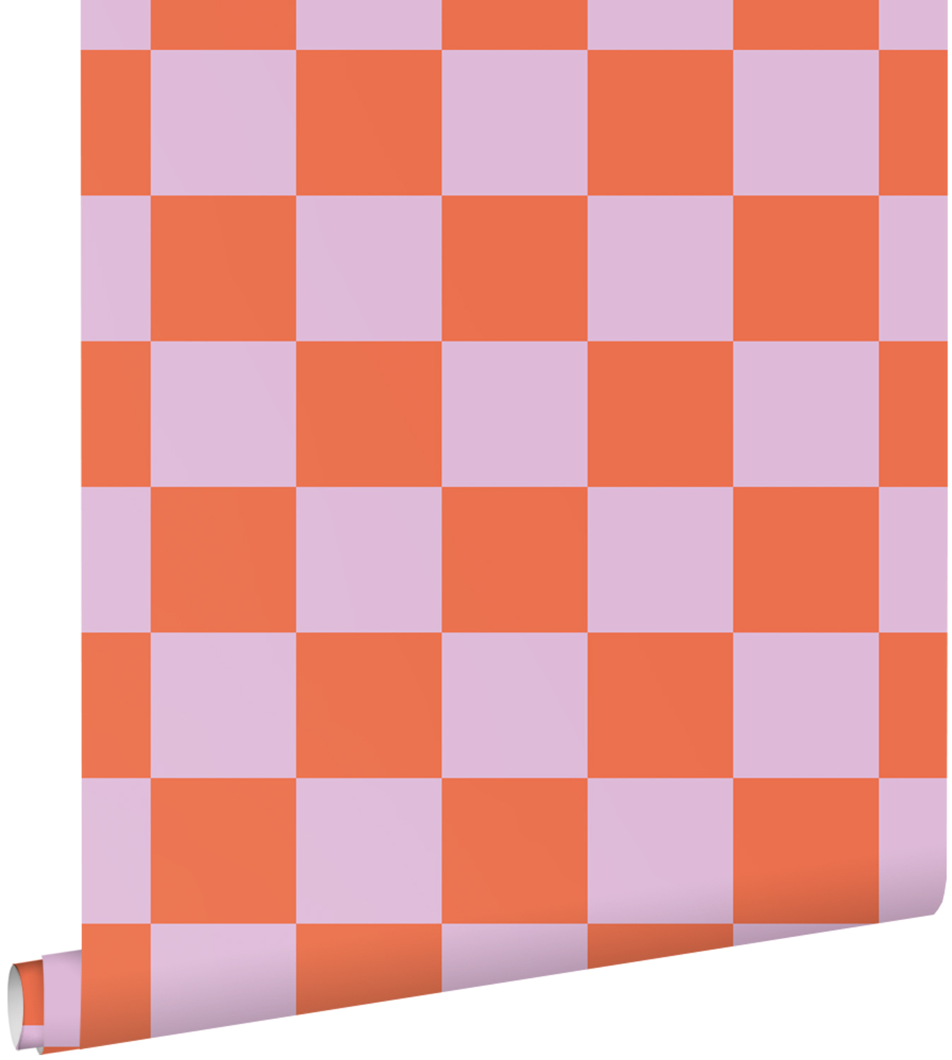 Tapete Schachbrett Tapete lila orange Vlies 130914