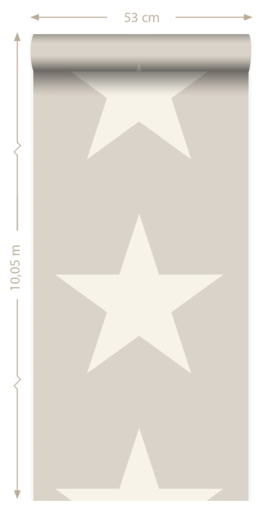 Tapete Sterntapete modern beige Vlies 346826