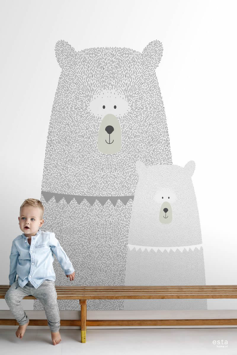 Bear mural Gray Xl-23-158837_2