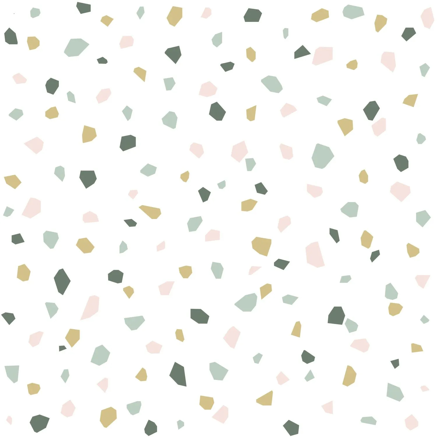 Tapete Terrazzo Optik Scandi weiß mint rosa Vlies 139033