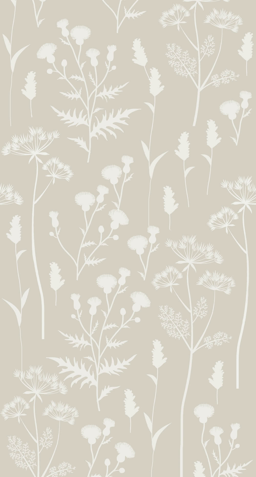 Wandbild Feldblumen skandinavisch beige 150 x 279 cm 159217