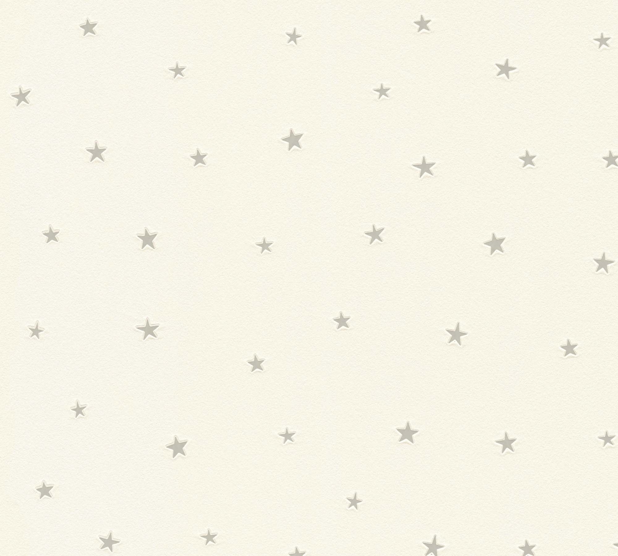 Tapete Leuchteffekt Tapete Sterne fluoreszierend creme Vlies 792612