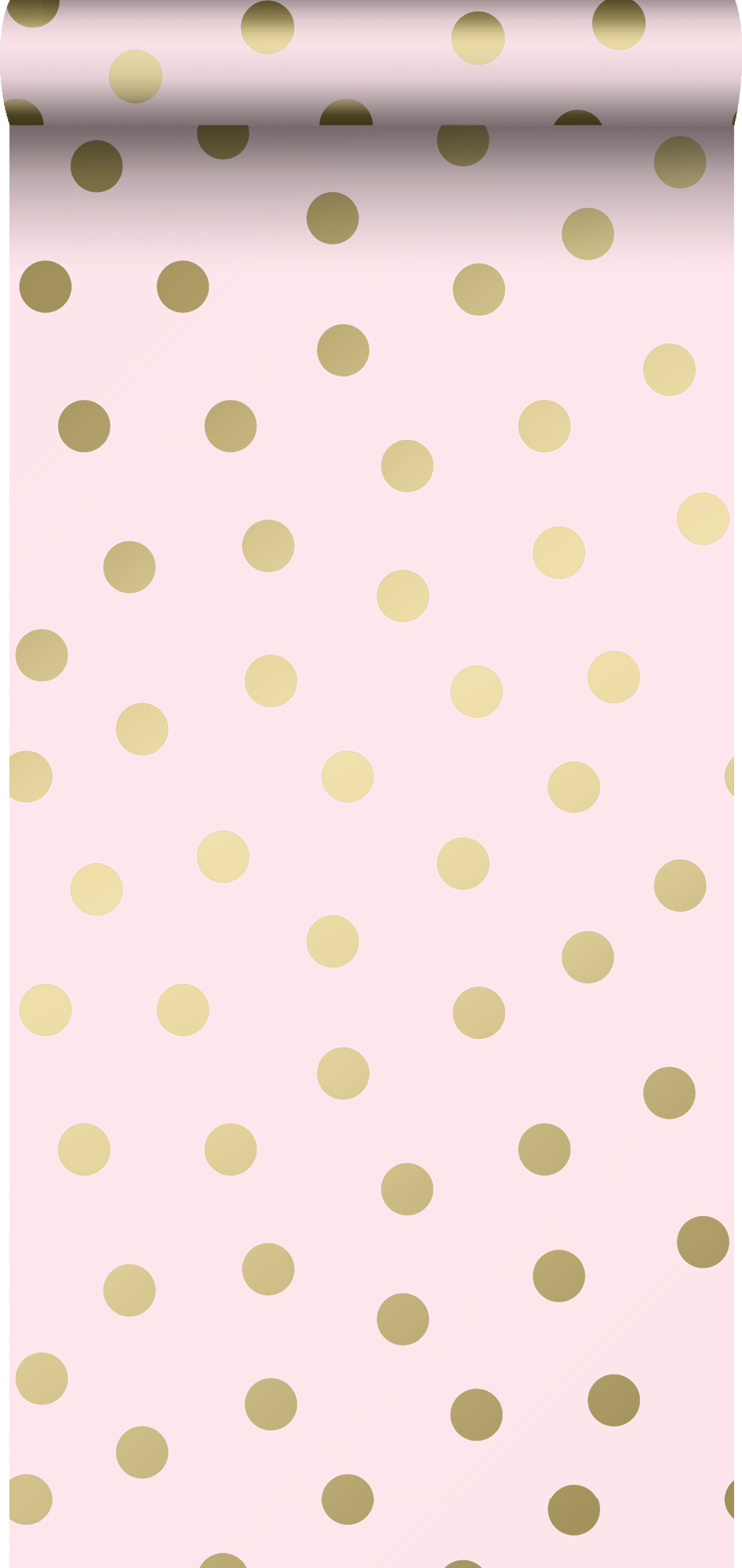 Tapete Vliestapete goldene Punkte rosa modern 347677