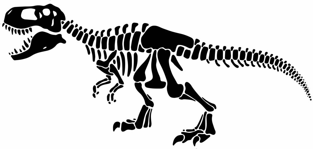 Wandbild Dinoskelett T-Rex vorgekleistert 98,9 x  47,5 cm