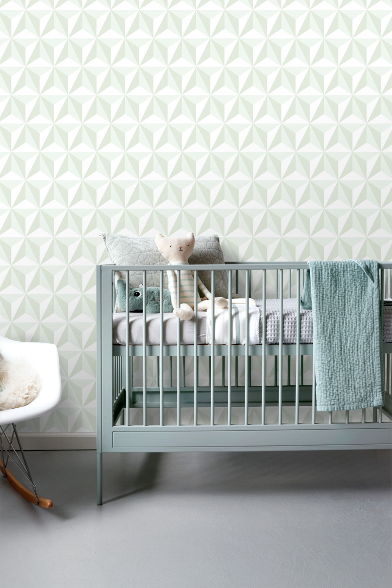 3D Tapete Scandi mintgrün Vlies 138913