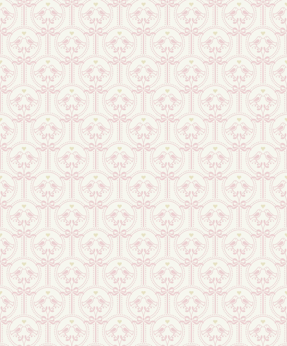 Verzierungen Tapete weiß und rosa Jack n Rose Grandeco JS3205