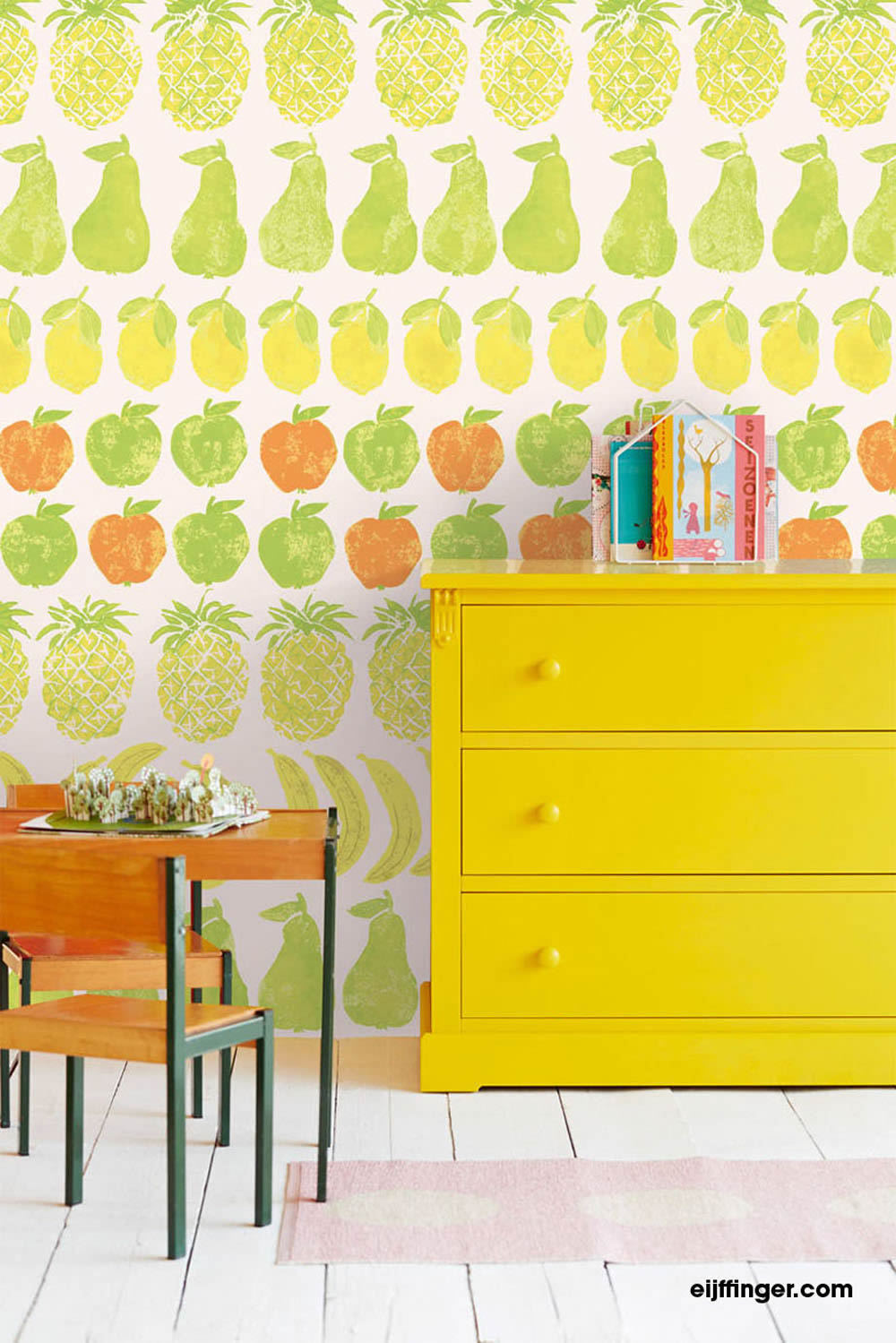 Mural green yellow fruit non-woven-55-364193