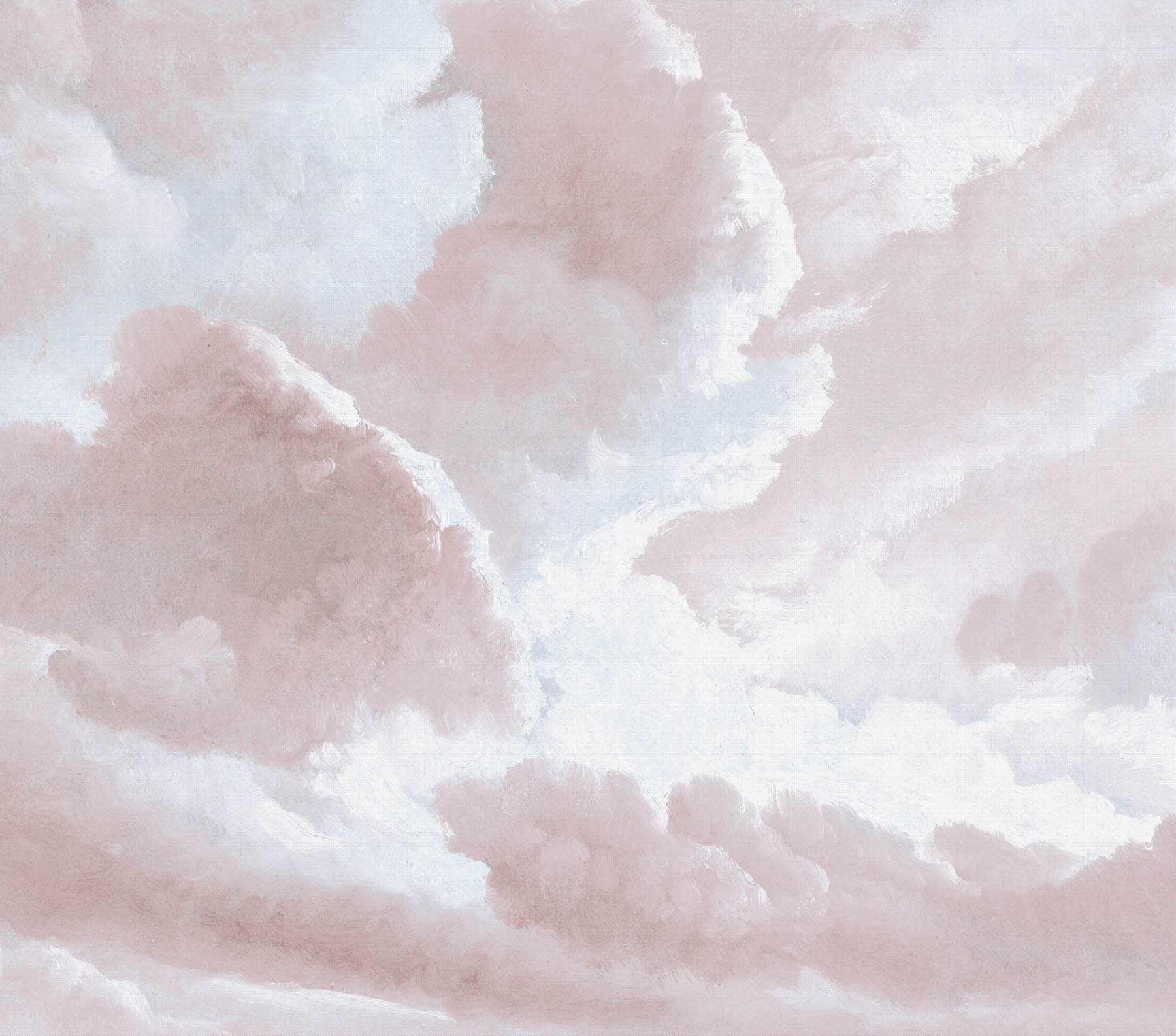 Wolkenhimmel Wandbild rosa weiß Prägevlies