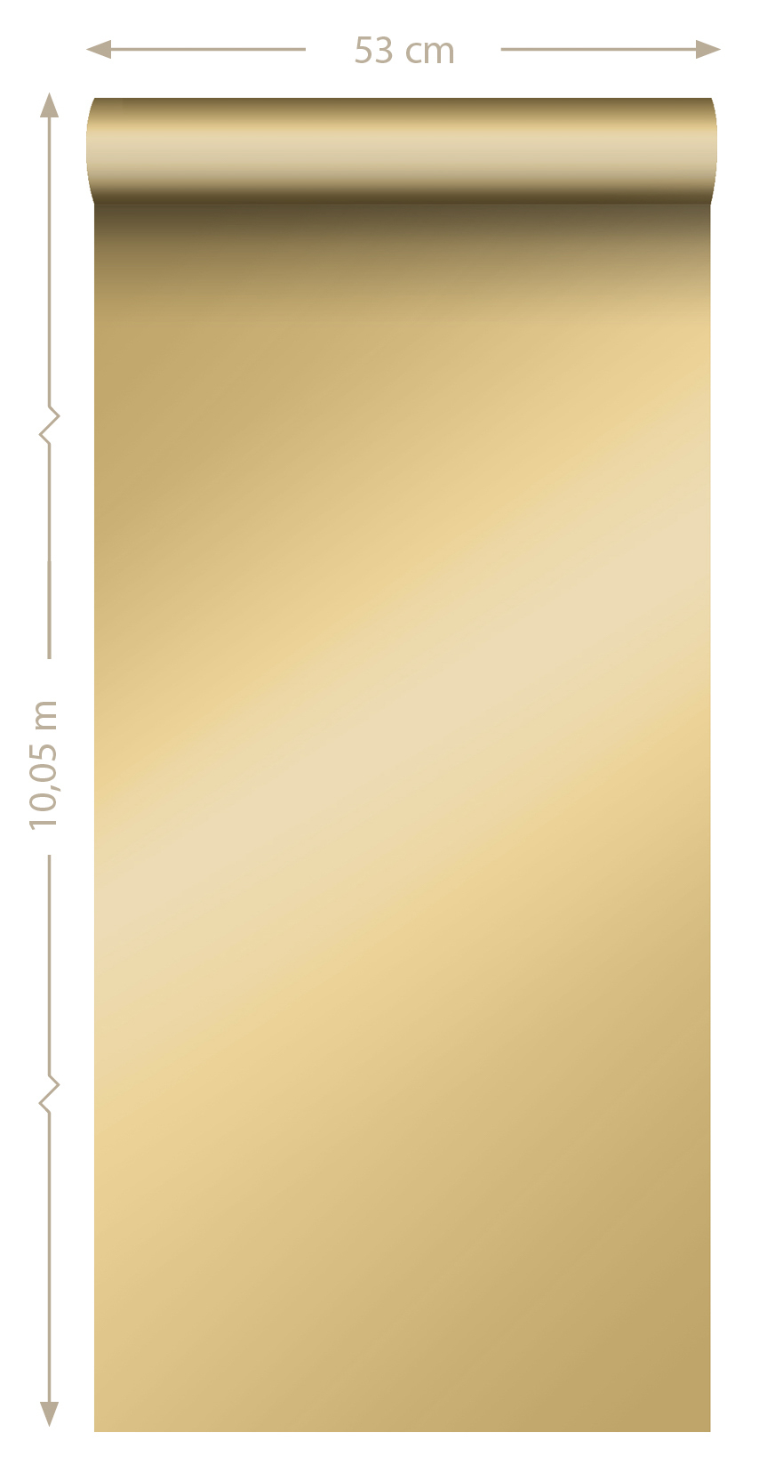 Tapete Unitapete gold glänzend Vlies 347687