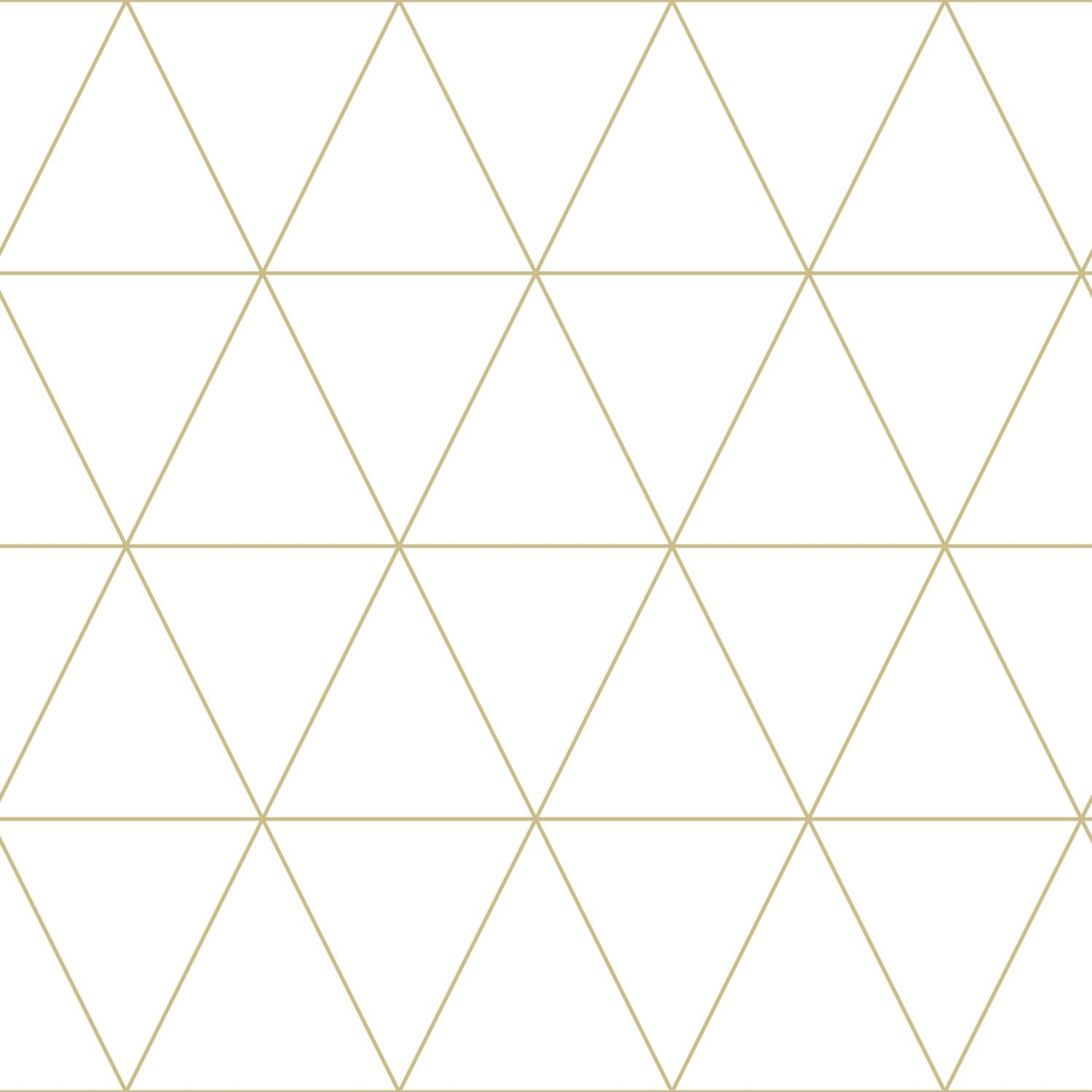 Tapete Skandinavische Dreiecke gold weiß Vlies 347682
