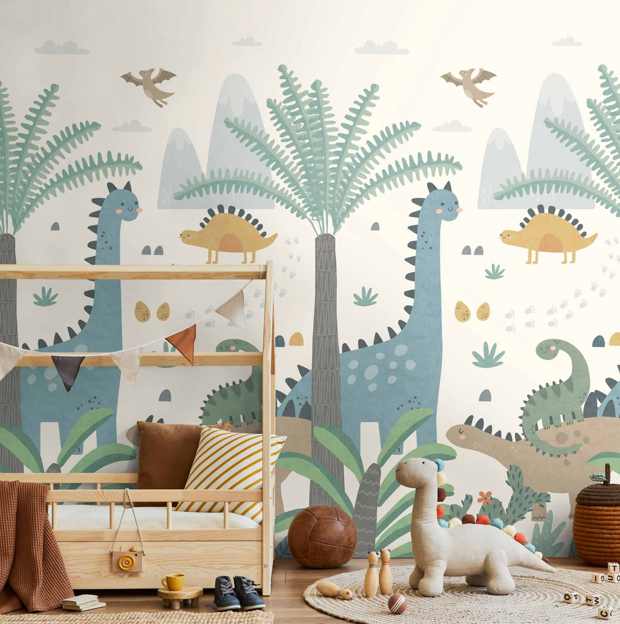 Wandbild Dinosaurier Dinos im Dschungel 159 x 280 cm 792887