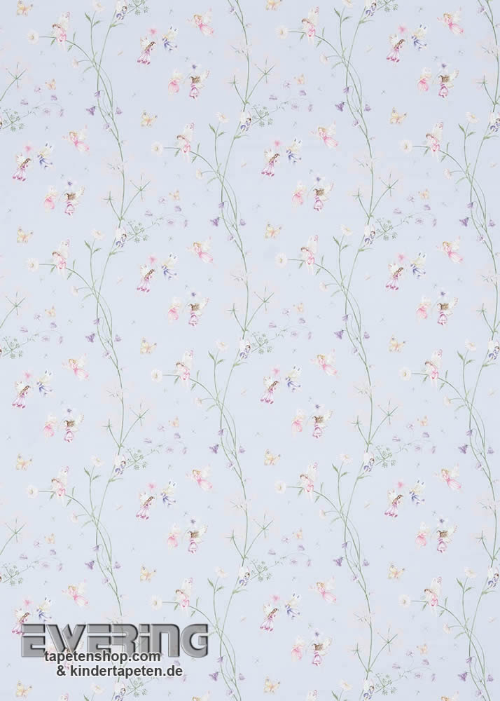 Baby-Blau Dekostoff Märchen-Feen