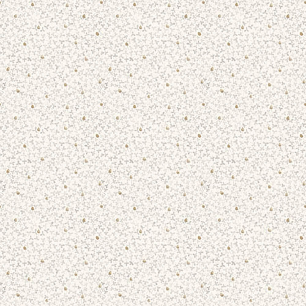 Beige Vliestapete feine Kleeblätter Grönhaga Rasch Textil 028010-23-028010.1M