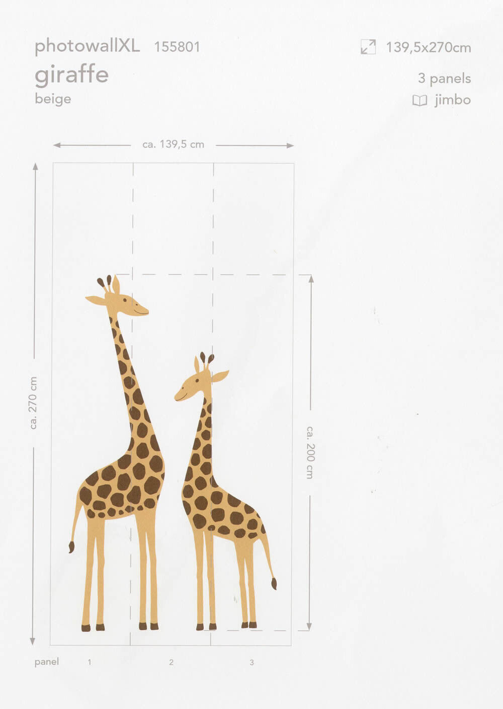 Giraffen-Wandbild Xl-23-155801