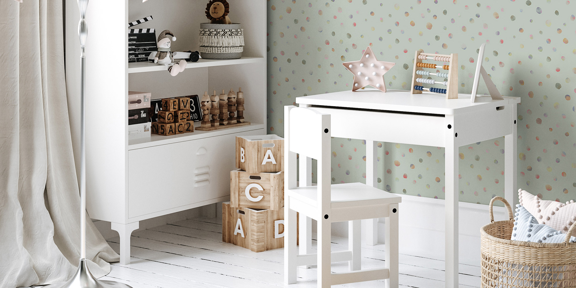 PVC-freie Tapeten von Hohenberger sind besonders für den Einsatz im Kinderzimmer geeignet. Eine PVC-freie Vliestapete für die Wandgestaltung im Kinderzimmer.