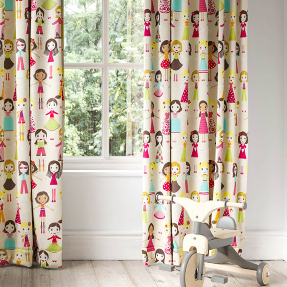 Stoff Puppen Kinder Mädchen bunte Kleider beige  HLTF120961