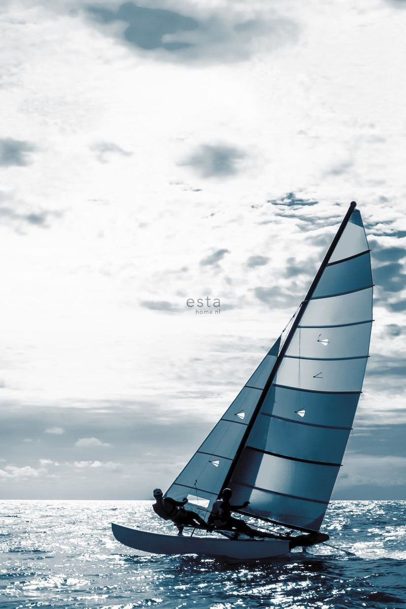 Wandbild Segelboot blau 186 x 279 cm 158846