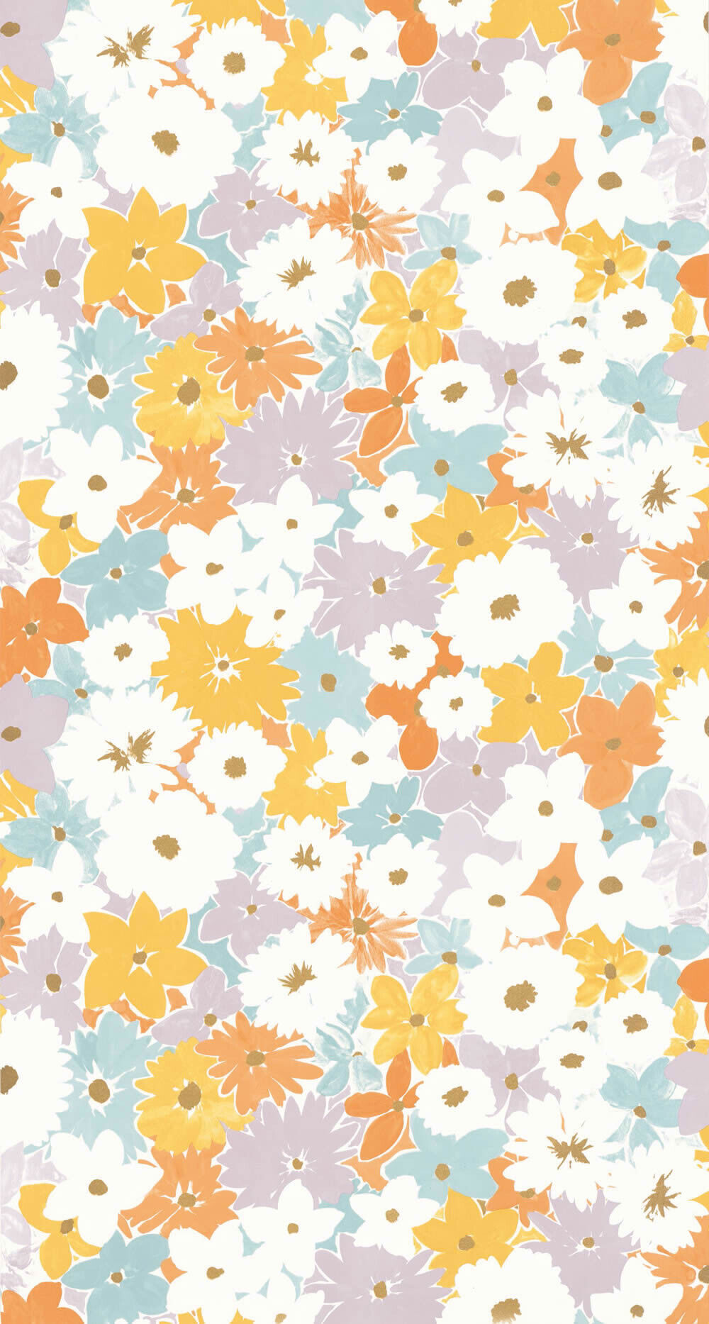 non-woven wallpaper summer blossoms flowers colorful LGG104416201