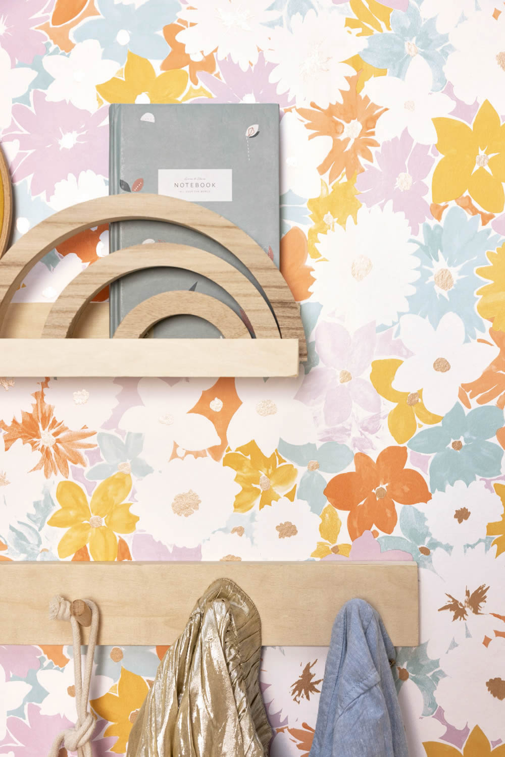 non-woven wallpaper summer blossoms flowers colorful LGG104416201-36-LGG104416201.1M